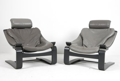 PAIR OF AKE FRIBYTTER "KROKEN" LOUNGE CHAIRS 1970S