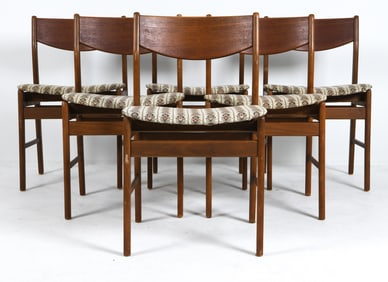(6) STYLE OF ERIK BUCH TEAK DINING CHAIRS C. 1970S