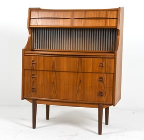 ATTR. FALSIG DANISH TEAK SECRETARY CHEST C. 1960S