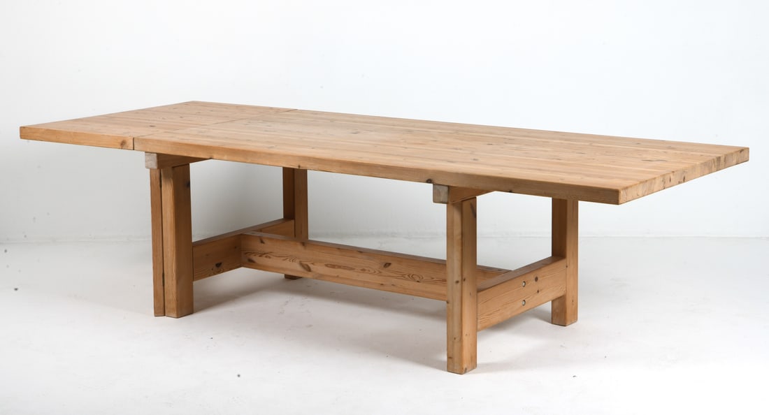 ATTR. POULSEN PINE EXTENDING DINING TABLE 1970S (1 of 16)