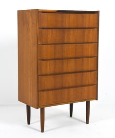 ATTR. HANBJERG DANISH TEAK CHEST OF DRAWERS 1960S
