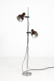 DANISH DOUBLE LIGHT FLOOR LAMP C. 1960S