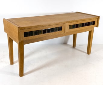 ATTR. J HOLMER HANSEN OAK & TILE CHEST C. 1970S