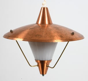 DANISH COPPER PENDANT LIGHT C. 1960S