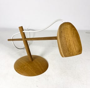 DANISH OAK TABLE LAMP C. 1960S
