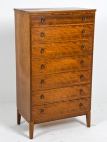 ATTR PETER HVIDT MAHOGANY CHEST OF DRAWERS C.1950S