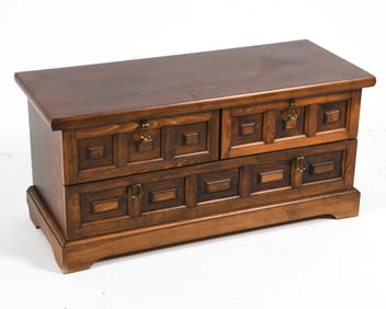 SPANISH BRUTALIST STYLE OAK CHEST OF DRAWERS 1960S