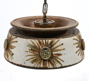 DANISH STUDIO CERAMIC PENDANT LIGHT C. 1970S