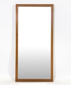 DANISH OAK WALL MIRROR C. 1970S