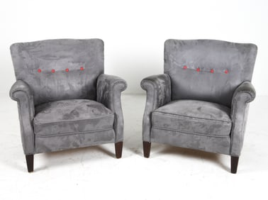 PAIR OF SCANDINAVIAN VELOUR LOUNGE CHAIRS C. 1960S