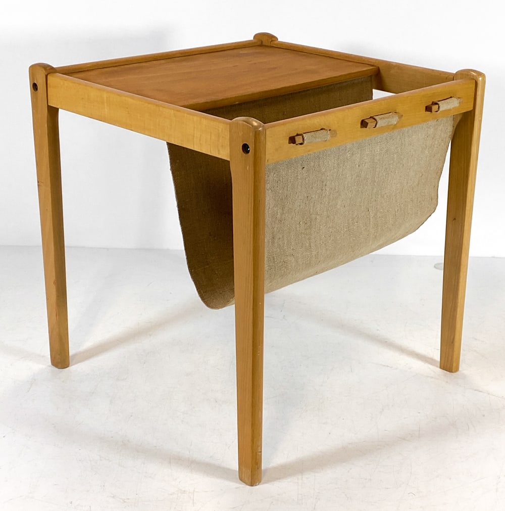 BRDR FURBO DANISH OAK MAGAZINE RACK C. 1970S (1 of 12)