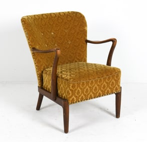 ALFRED CHRISTENSEN BEECH LOUNGE CHAIR C. 1960S