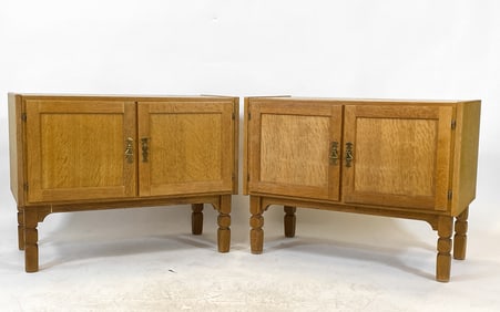 PAIR ATTR. KJAERNULF DANISH OAK CABINETS C. 1970S