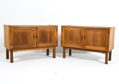 PAIR OF KJAERNULF STYLE DANISH OAK CABINETS 1970S