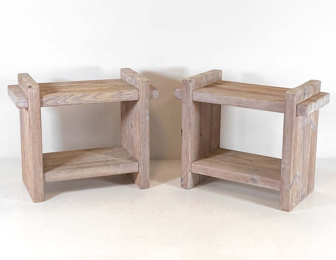 PAIR OF SWEDISH PINE NIGHTSTANDS C. 1970S (1 of 10)