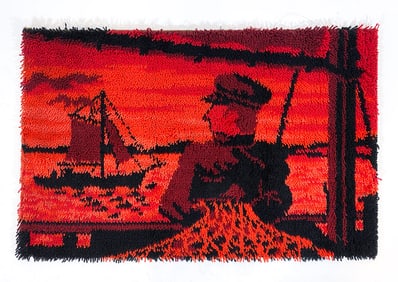 RYA DANISH SHAG WOOL RUG C. 1970S