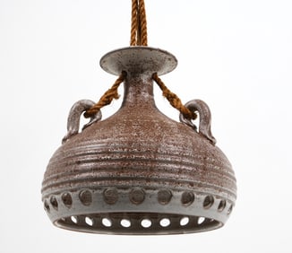 DANISH STUDIO CERAMIC PENDANT LIGHT C. 1970S