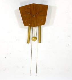 JUNGHANS GERMAN TEAK WALL CLOCK C. 1960S