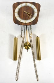 POLOX GERMAN ROSEWOOD WALL CLOCK C. 1960S