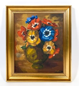 DANISH STILL LIFE OIL ON CANVAS C. 1960S