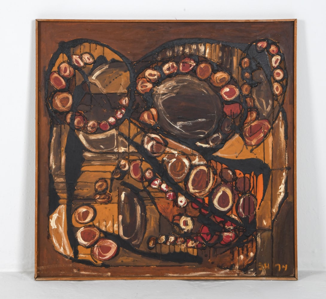 MID-CENTURY SCANDINAVIAN ABSTRACT O/B 1974 (1 of 6)