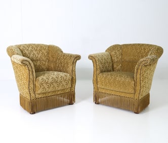 PAIR OF SWEDISH MOHAIR LOUNGE CHAIRS C.1950S