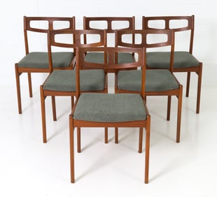 (6) J. ANDERSEN STYLE DANISH TEAK DINING CHAIRS
