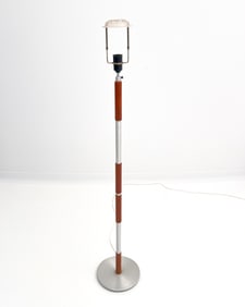 SCANDINAVIAN TEAK & ALUMINUM FLOOR LAMP