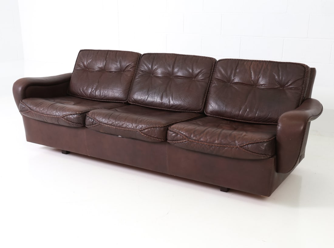 MADSEN & SCHUBELL DANISH LEATHER SOFA C. 1960S (1 of 16)