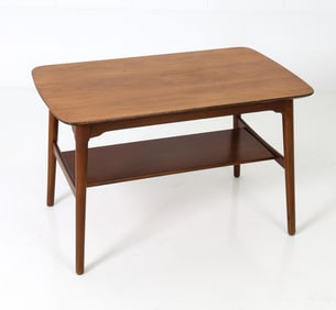 DANISH WALNUT COFFEE SIDE TABLE C. 1960S