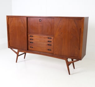 HARRY OSTERGAARD DANISH TEAK SIDEBOARD 1960S