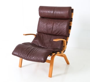 ATTR. FARSTRUP DANISH BEECH LOUNGE CHAIR C. 1970S