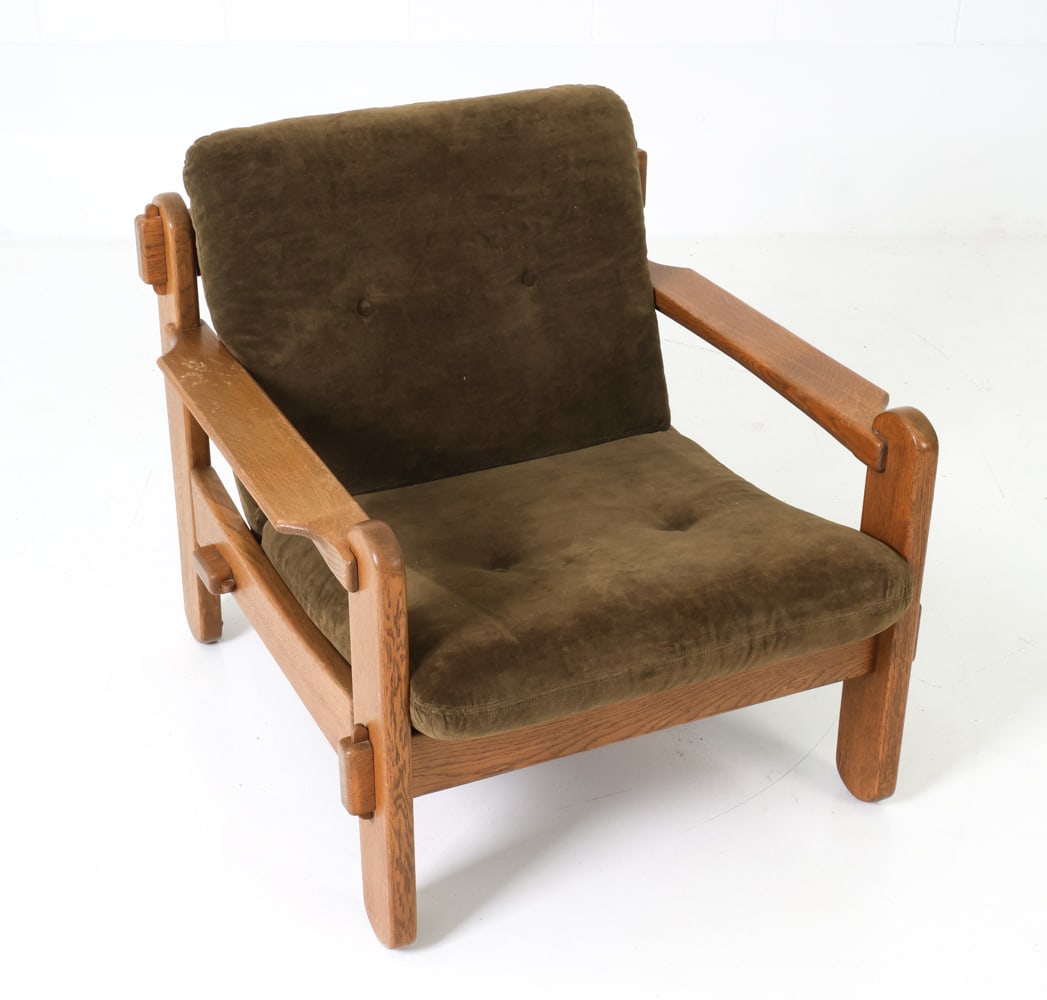 EKSTROM STYLE SWEDISH OAK LOUNGE CHAIR C. 1970S (1 of 17)