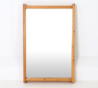 MID-CENTURY SCANDINAVIAN PINE MIRROR C. 1960S