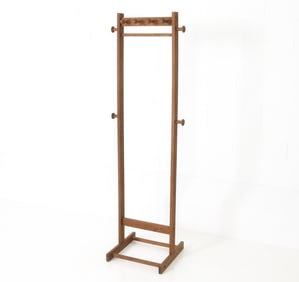 PBJ MOBLER DANISH OAK COAT RACK C. 1960S