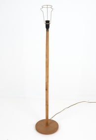 MID-CENTURY DANISH OAK FLOOR LAMP CIRCA 1960'S.
