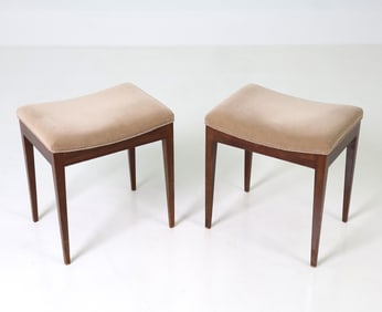PAIR OF DANISH FOOTSTOOLS C. 1950S