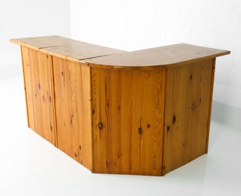 (3) SCANDINAVIAN PINE HOME BAR C. 1960'S