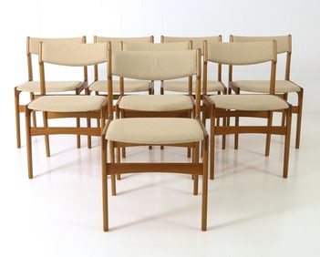 8 ERIK BUCH FOR FARSTRUP TEAK DINING CHAIRS 1970S