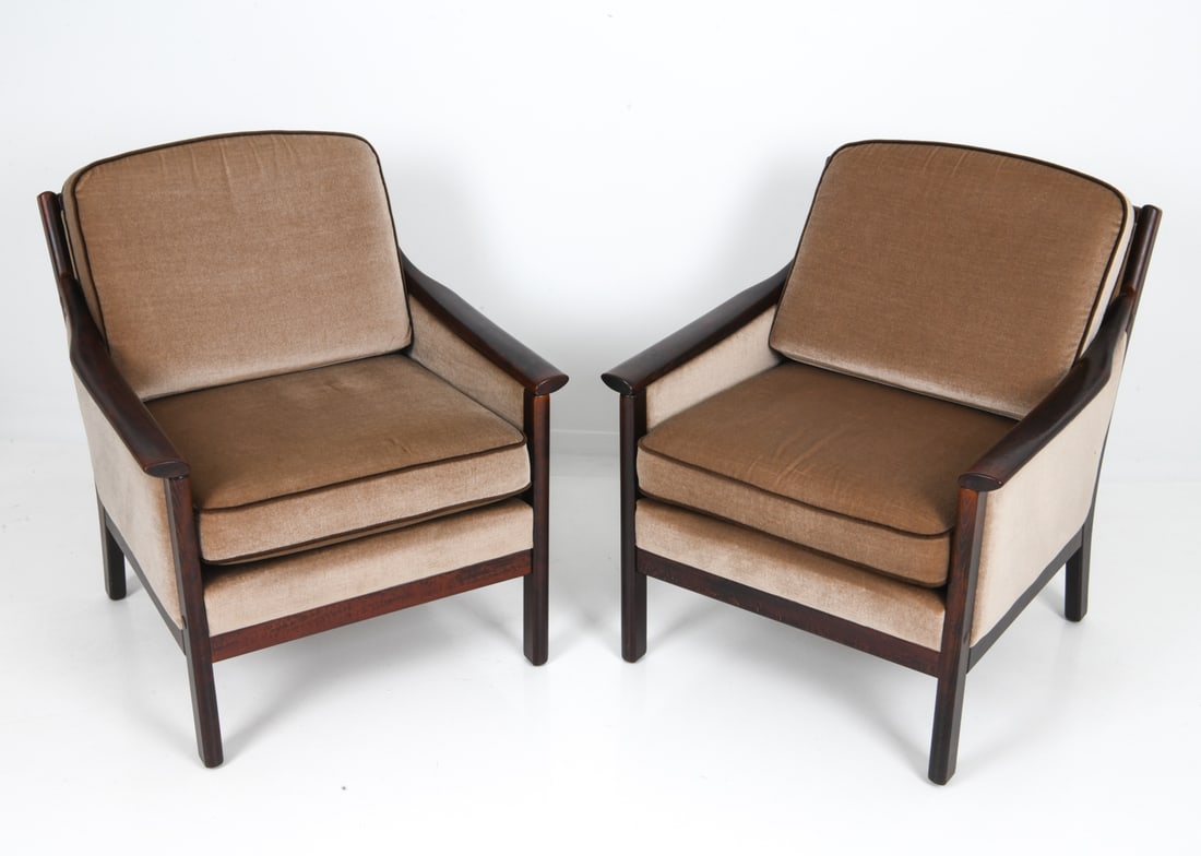 PAIR OF HANS OLSEN STYLE DANISH ARMCHAIRS C. 1960S (1 of 1)