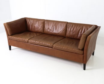 ATTR. GEORG THAMS DANISH LEATHER SOFA C. 1970S