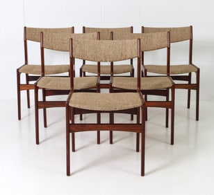 (6) ERIK BUCH DANISH ROSEWOOD DINING CHAIRS 1970S