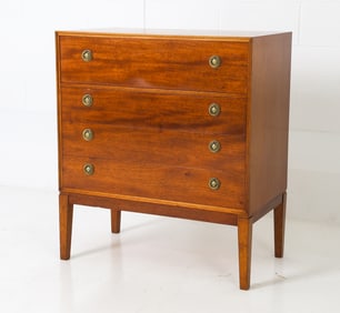 DANISH MAHOGANY SECRETARY CHEST OF DRAWERS