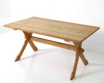 KJAERNULF STYLE DANISH OAK DINING TABLE C. 1970S