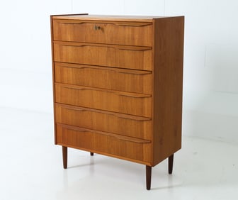 GUNNAR TIBERGAARD TEAK CHEST OF DRAWERS 1960S