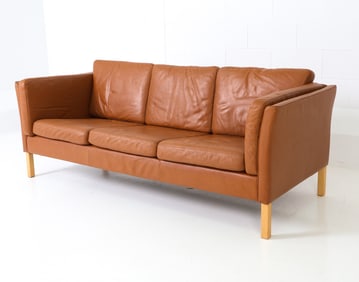 BD MOBLER FINNISH LEATHER SOFA C. 1970S