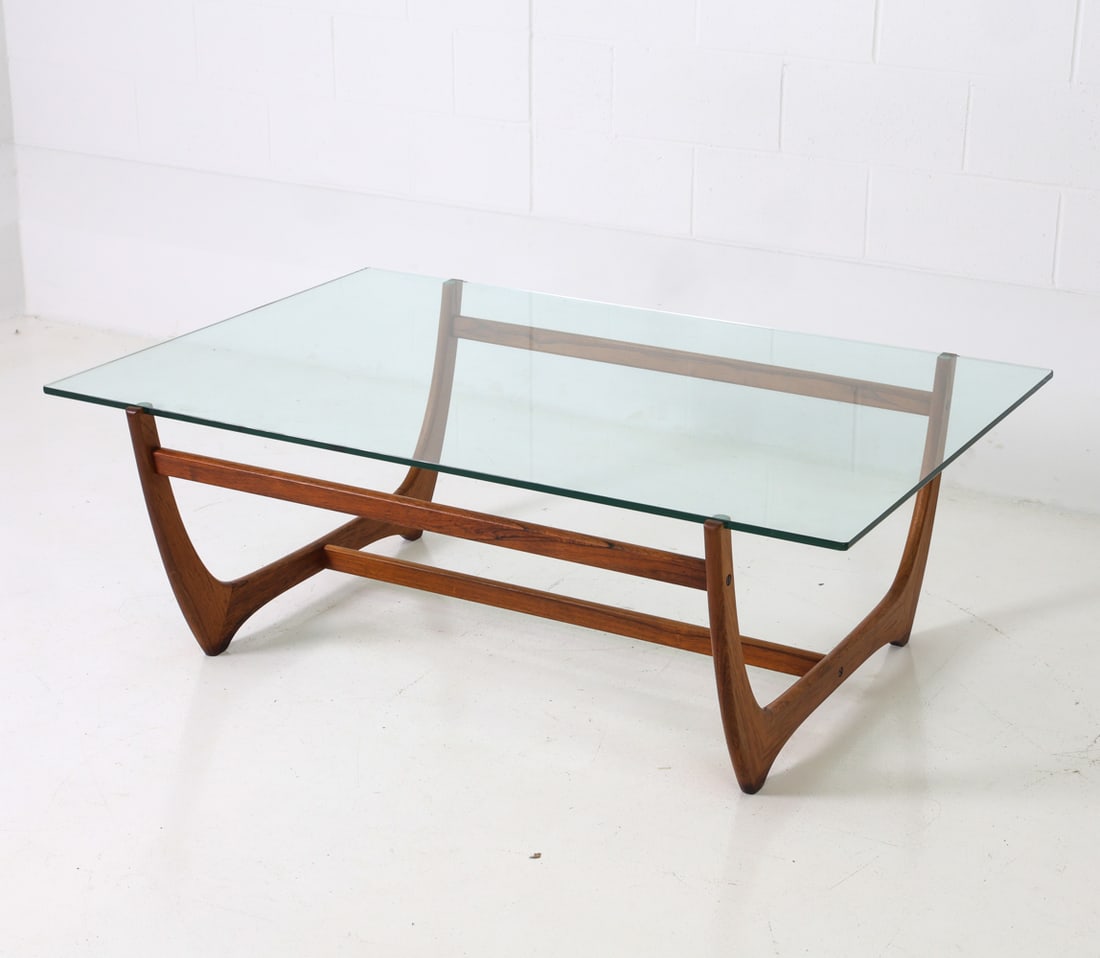 WARDSAETRA SWEDISH TEAK & GLASS COFFEE TABLE 1960S (1 of 1)
