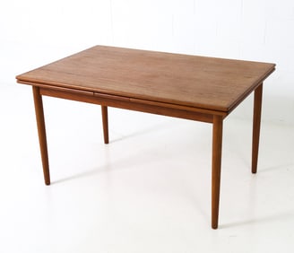 DANISH TEAK EXTENDING DINING TABLE C. 1960S