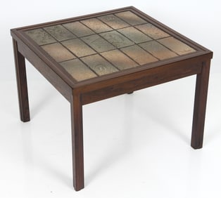 KVALITET DANISH ROSEWOOD & TILE SIDE TABLE 1970S