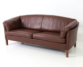 MOGENS HANSEN M. 535 DANISH LEATHER SOFA C. 1970S